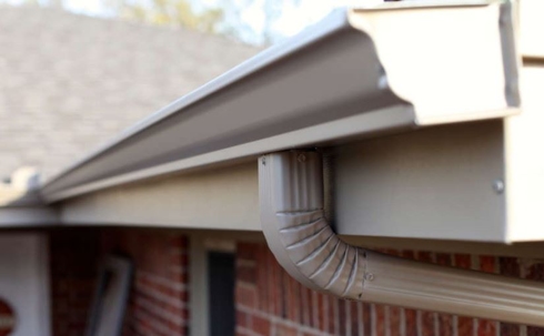 Seamless gutters on home.