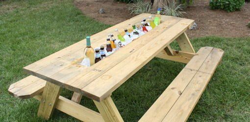 Patio Table Cooler For Drinks